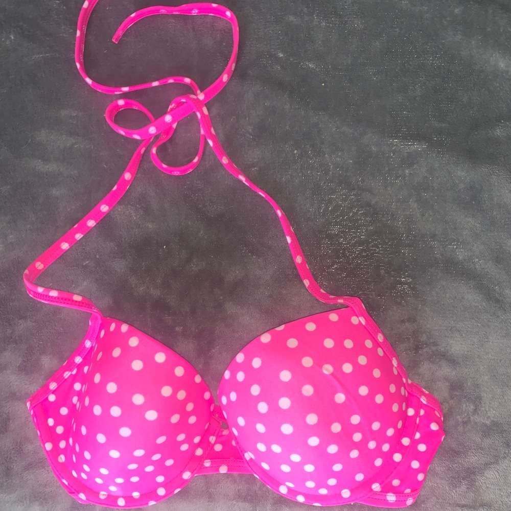 Old navy Pink and white dot bikini top